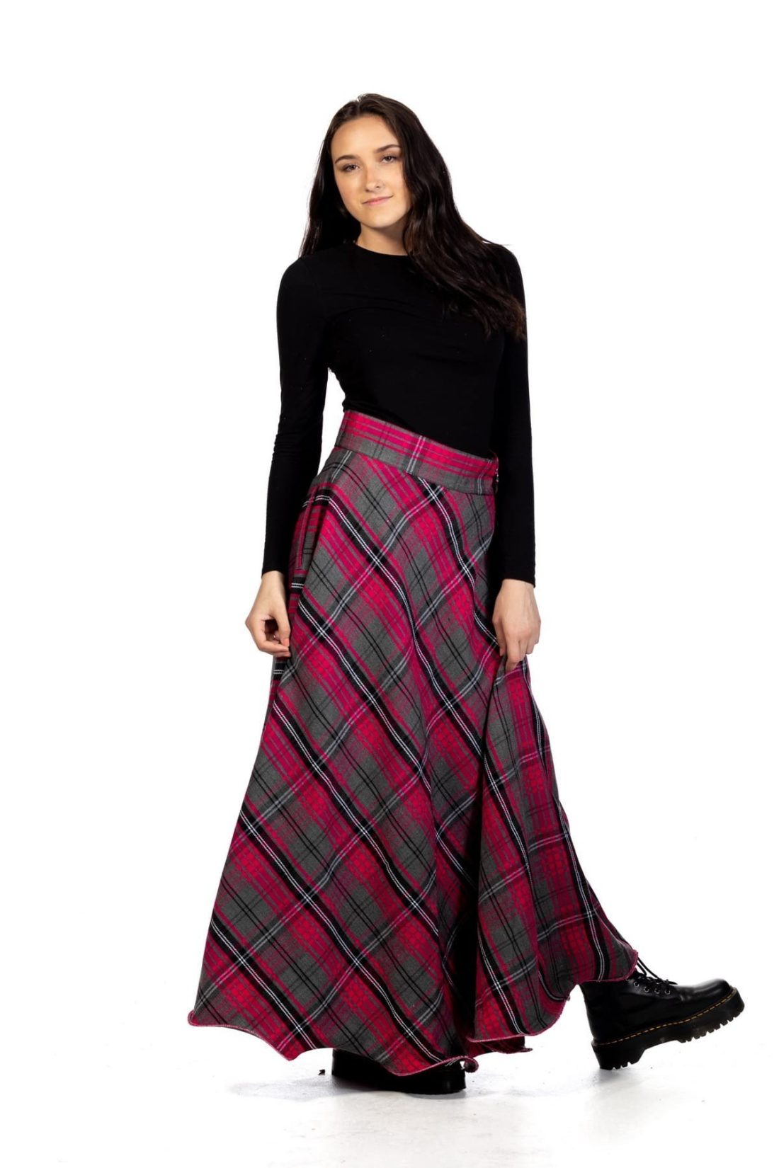 long tartan skirts