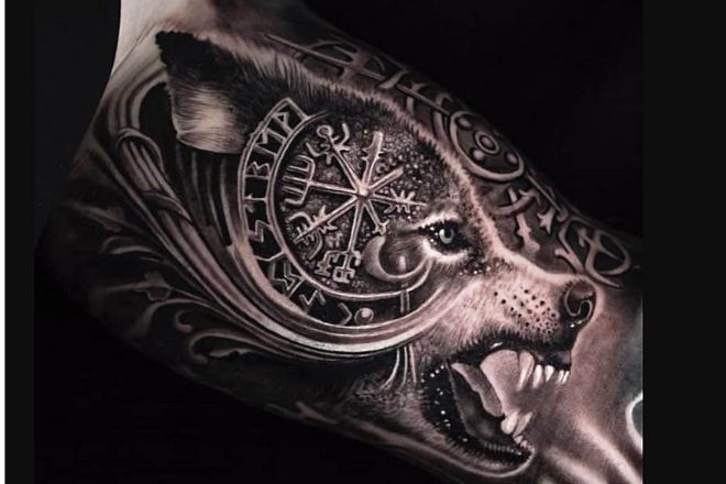 Nordic Celtic Wolf Tattoo
