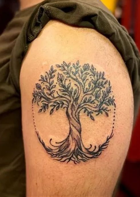 Celtic Rowan Tree Tattoo