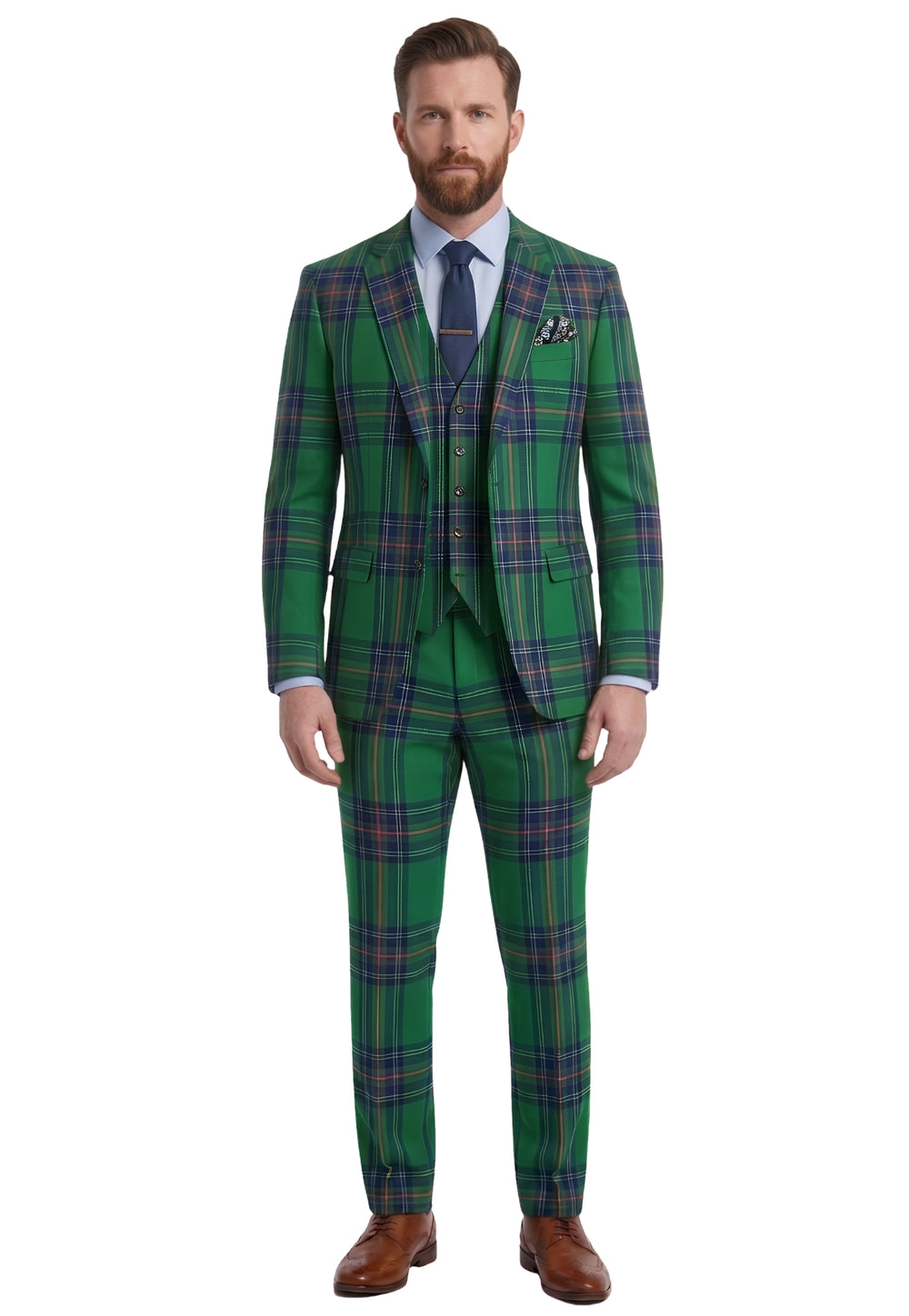 Classic Three Piece Tartan Suit