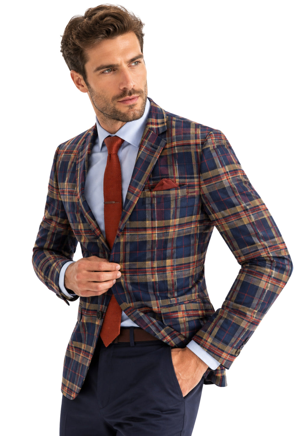 Men's Tartan Suit Jacket